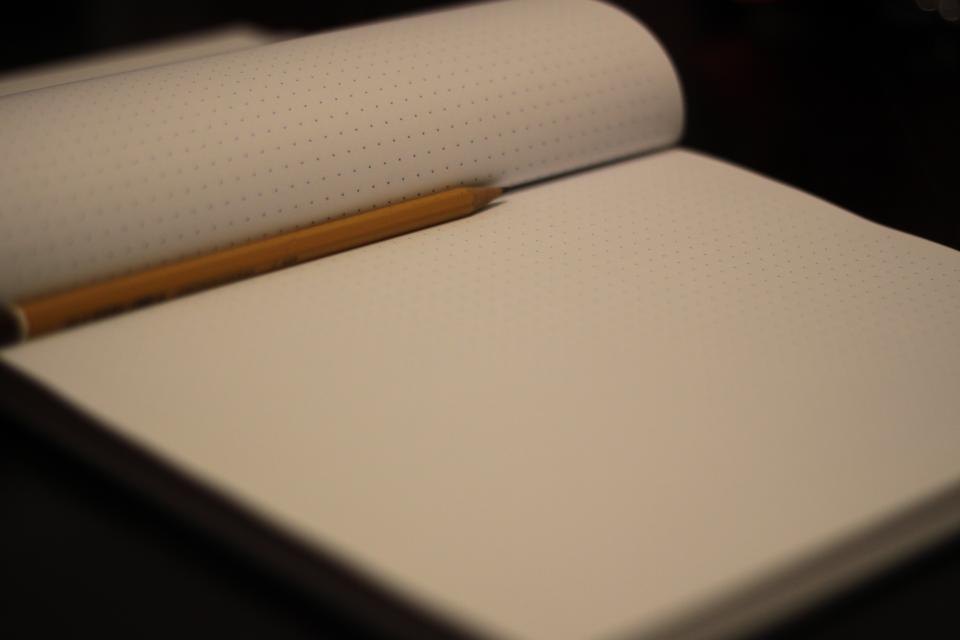 Paper set out for notes and ideas